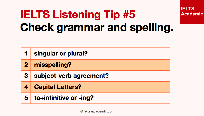 IELTS Listening Tip 5